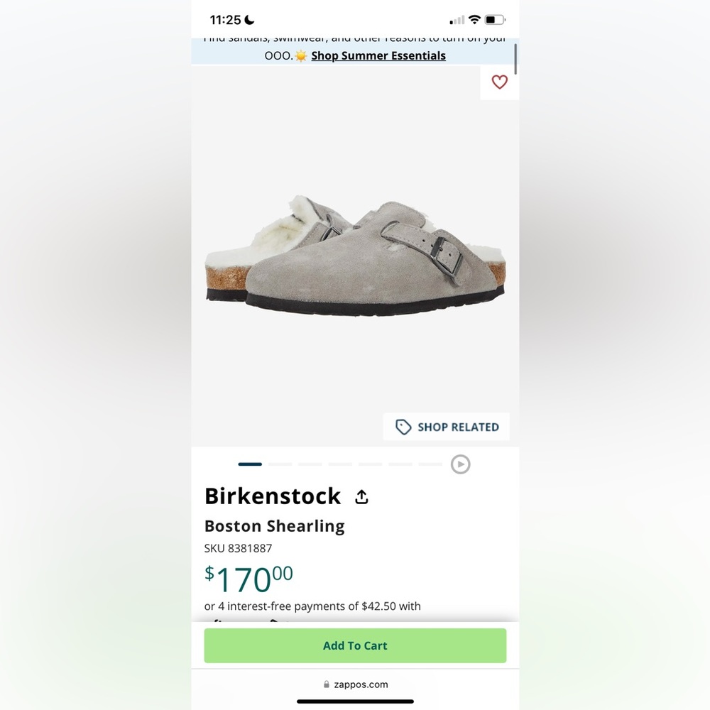 Birkenstock Boston Shearling Clog